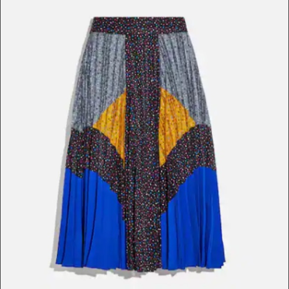 Coach Mix Pleated Skirt